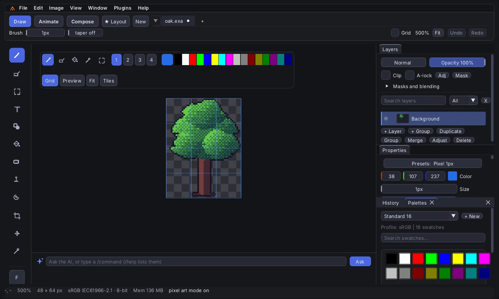 Exaro Drawing - Pixel Art, Sprites and 2D Animation for Games